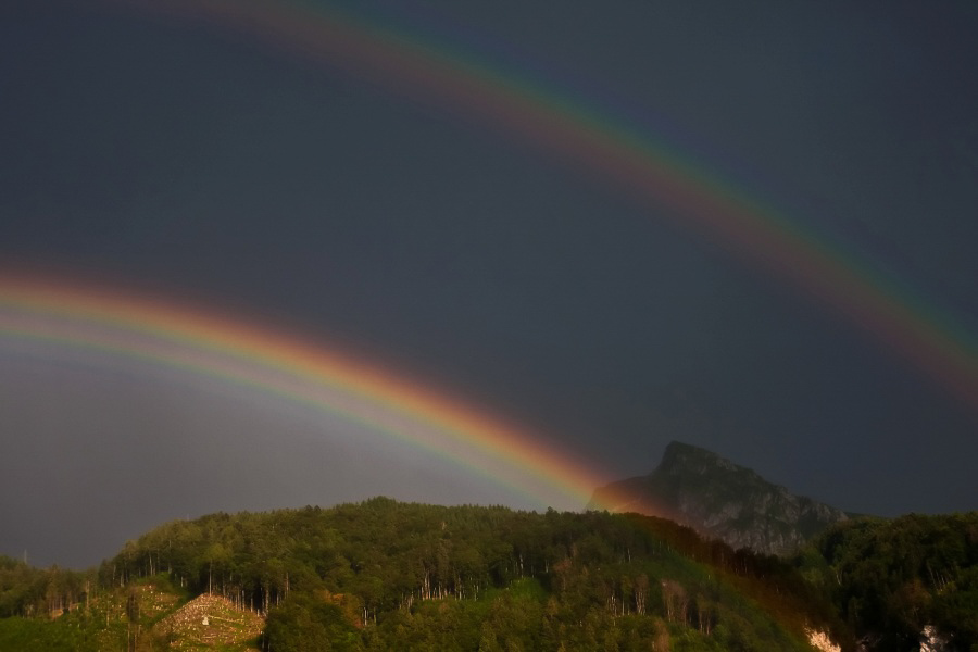 Sommer 09 - 002 - Doppelregenbogen @ Fronalpstock